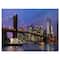 Designart - Brooklyn Bridge and Manhattan at sunset - Extra Large Canvas Art Print